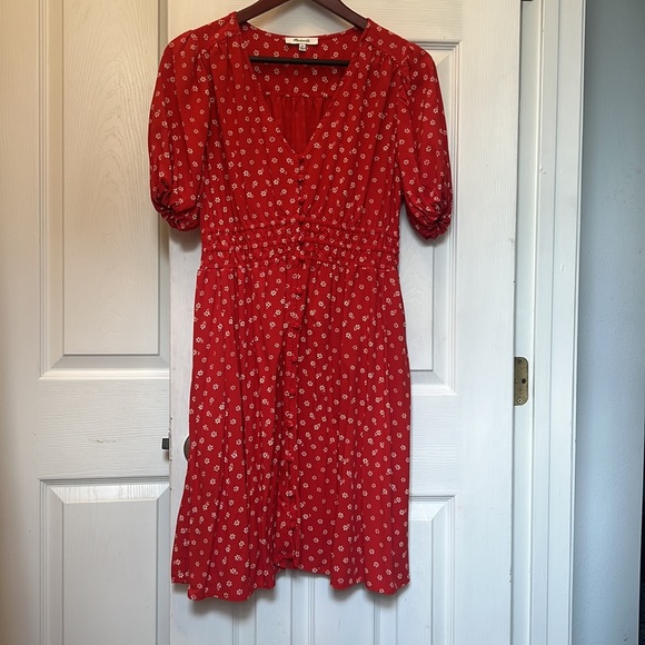 MADEWELL Sophia Mini Dress in Bandana Flower WITH Pockets! Size M - Picture 5 of 10